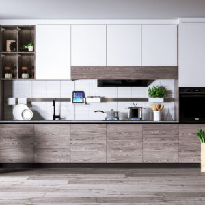 Tủ bếp hiện đại đơn giản cho căn hộ TB-23